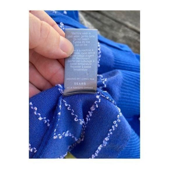 Vintage 90s Sears Polka dot Cardigan Button Up - Picture 8 of 12